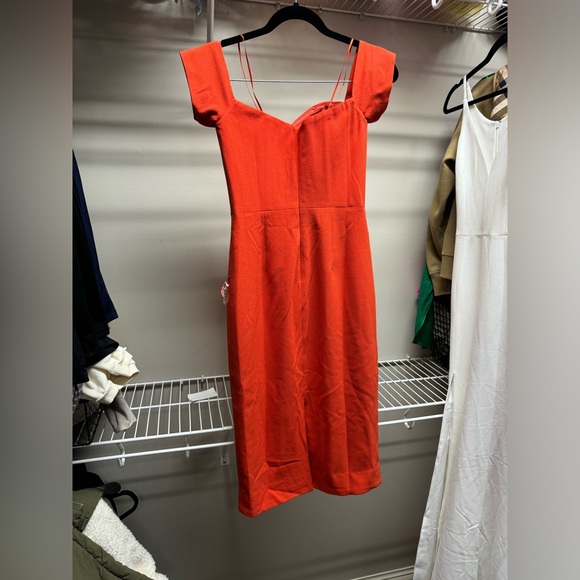 Red Orange Dress the Population Bailey Dress size Small NWOT - Picture 6 of 7